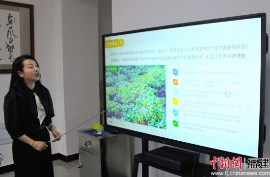 林翠花介紹企業相關情況。林榕生 攝