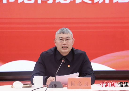 蕉城區委書記何必良講話。林榕生 攝